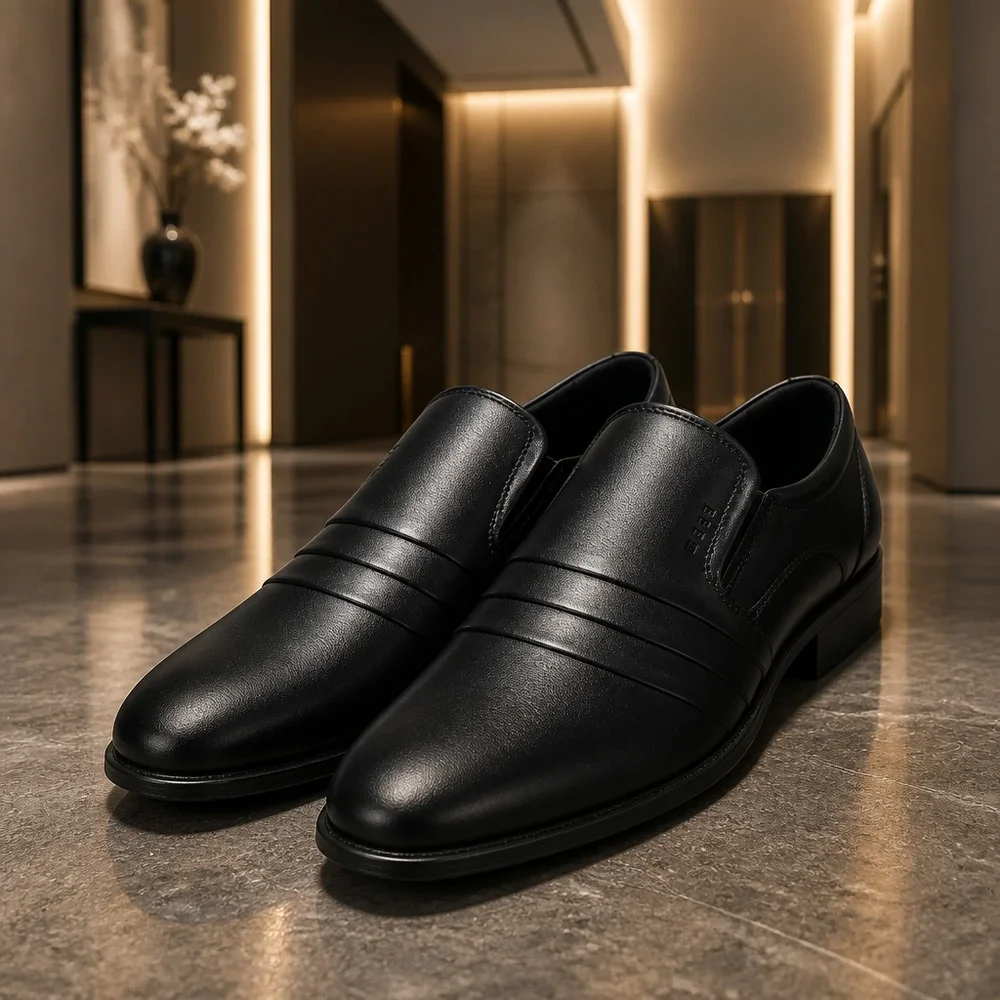 NWOB Glory Interest men's slip-on Wedding Business Church Dress Shoes size 9